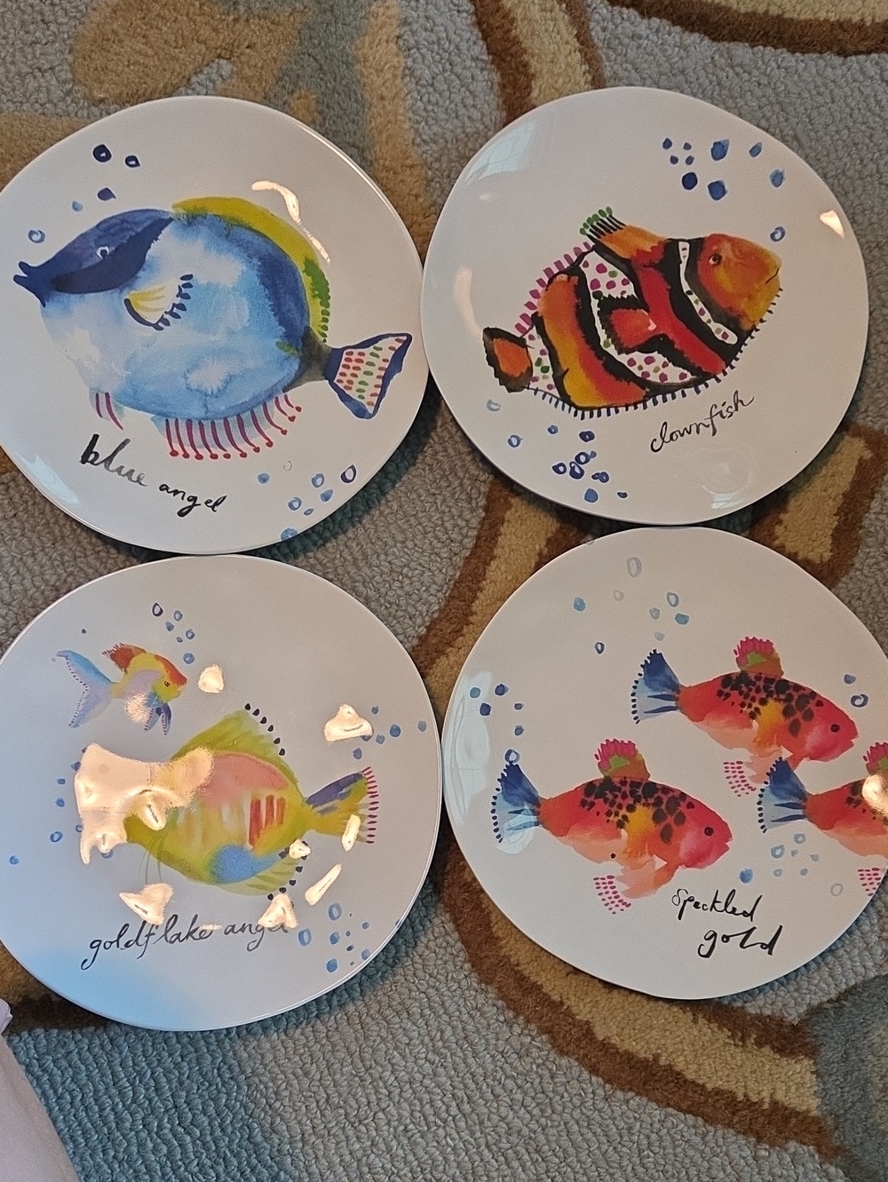 Pier 1 Set Of 4 Melamine 9 Inxh Plates